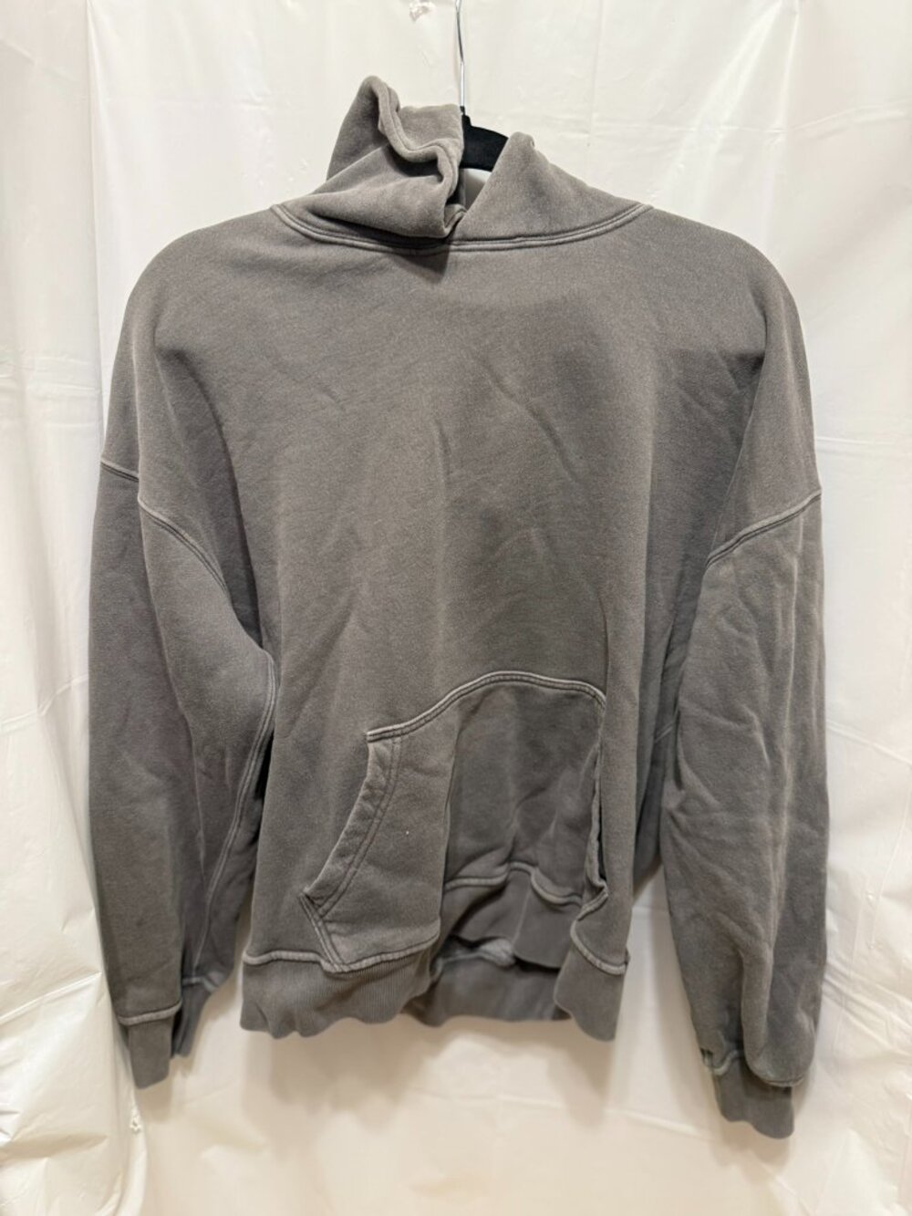Abercrombie & Fitch Soft AF Essentials Grey Vintage Wash Pullover Hoodie Size XS